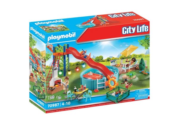 PLAYMOBIL City Life Pool Party liukumäellä - 70987