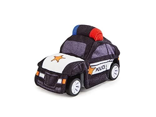 Revellino 23198 plyschbil med tillbakadragbar motor för lek och mys, svart