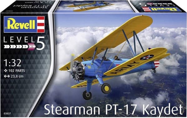 1:32 Revell 03837 Stearman PT-17 Kaydet Plane Plastic Kit