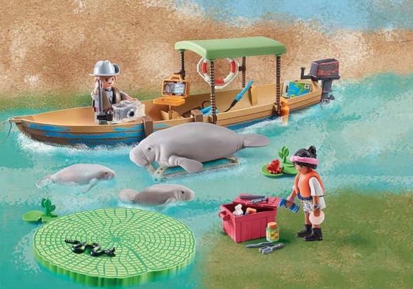 PLAYMOBIL Wiltopia Boat Trip to the Manatees - 71010