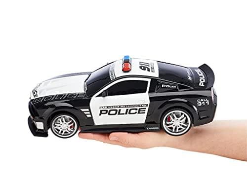Revell Control 24665 RC Scale US Police Ford Mustang, GHz kaukosäädin, vaihdettava Li-Ion akku, LED-valaistus, siniset valot, sireeni, 33 cm kauko-ohj