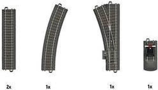 Märklin H0 C Sporforlængersæt C1 Togsæt - 24900