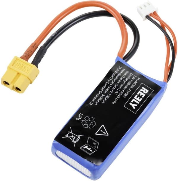 Reely reservedelsbatteri Velegnet til model: Glider Mini Hawk (2356861)