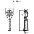 Miniatyrbillede 2 af 4: Reely plastkuglehoved med indvendigt gevind M4 1 stk.