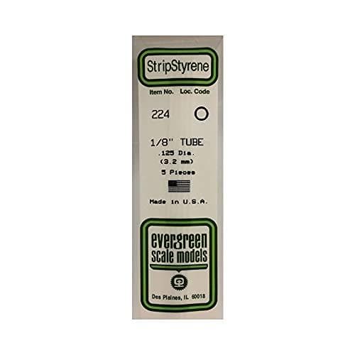 ikivihreä polystyreeniputki (Ø x L) 3,2 mm x 350 mm 5 kpl (224)
