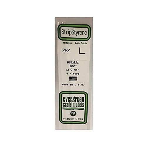 ikivihreä polystyreeni L-profiili (P x L x K) 350 x 2 x 2 mm 4 kpl (292)