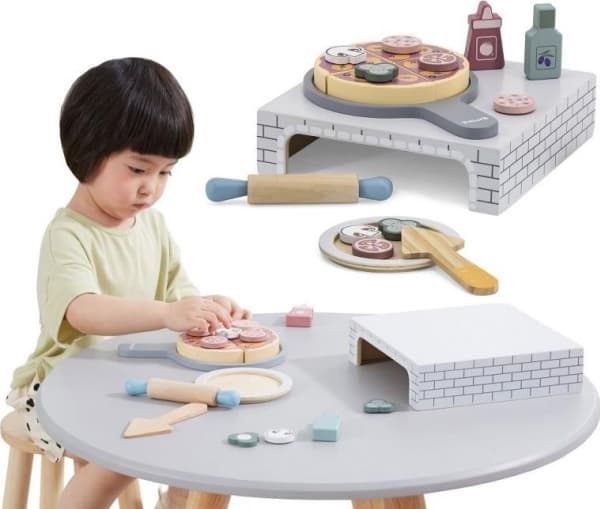 Viga Toys VIGA PolarB Pizzakokeovnstilbehør i tre