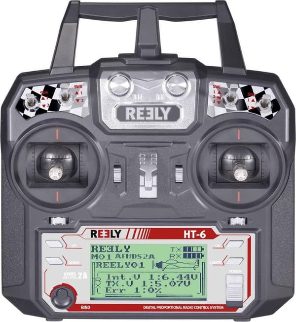 Reely HT-6 RC håndholdt sender 2,4 GHz Antal kanaler: 6 Inkl. modtager