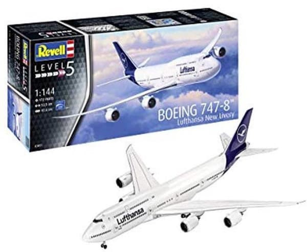Revell 03891 Boeing 747-8 Lufthansa New Livery Aircraft (samlesæt) 1:144
