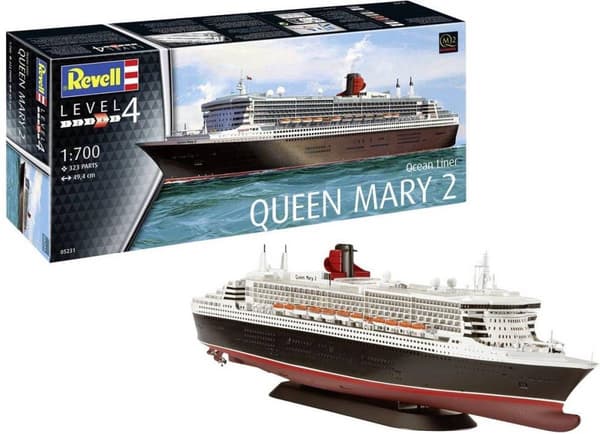 1:700 Revell 05231 Ocean Liner Queen Mary 2 skibsplastiksæt