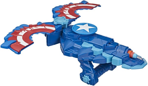 Nerf Marvel Mech Strike Monster Hunters Captain American Blast Shield