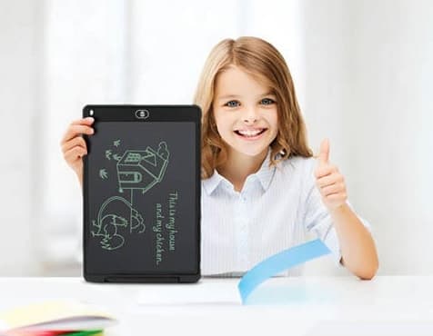 Ritplatta för Barn med 8,5" LCD Display - Monokrom - Svart