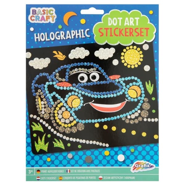 Grafix Holographic Dot Art Sticker Set Assorted
