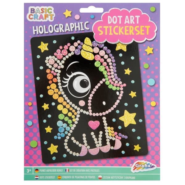 Grafix Holographic Dot Art Sticker Set Assorted