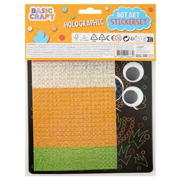 Grafix Holographic Dot Art Sticker Set Assorted