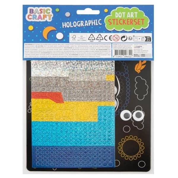 Grafix Holographic Dot Art Sticker Set Assorted