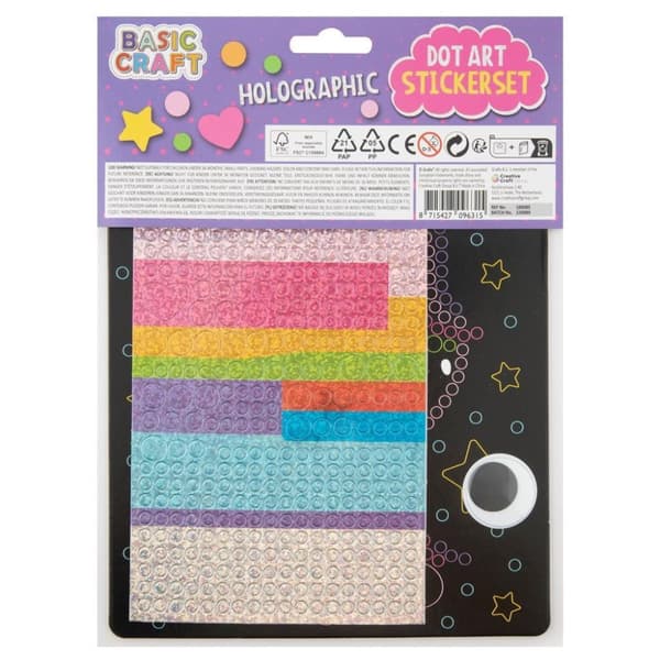 Grafix Holographic Dot Art Sticker Set Assorted