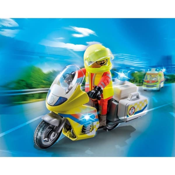 Playmobil 71205 Cityt Life Emergency motorcykel med blinkende lys