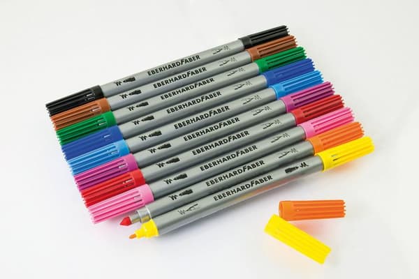 Eberhard Faber EF-550010 Filtpennor Duo 0,8+1-3mm Blandat etui med 10 stycken