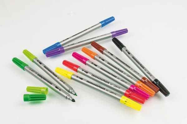 Eberhard Faber EF-550010 Filtpennor Duo 0,8+1-3mm Blandat etui med 10 stycken