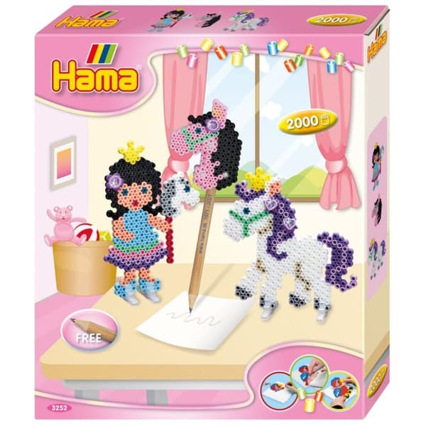 Hama Strykpärlor 3D Set Ponny och Prinsessan 2000 stycken
