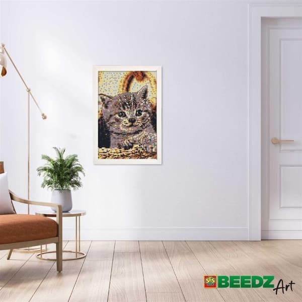 SES Creative Beedz Art Fuse Beads Kattunge 45,5x30 cm 7000 stycken