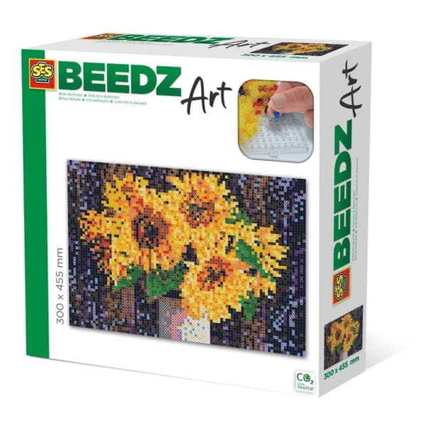 SES Creative Beedz Art Fuse Beads Solsikker 30x45,5 cm 7000 stk.