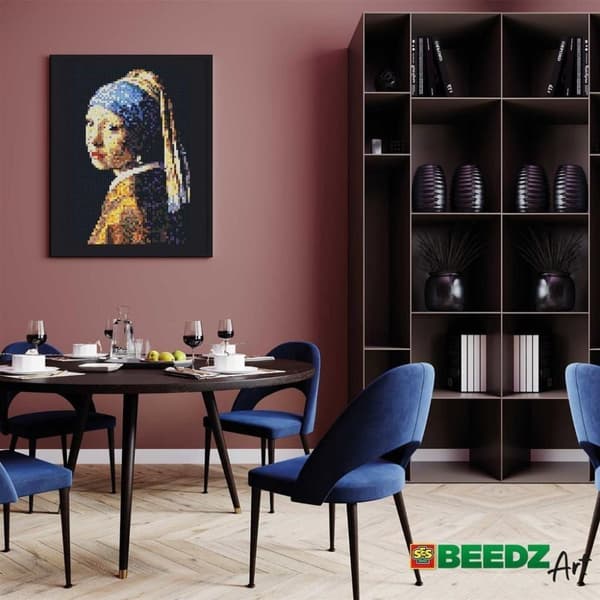 SES Creative Beedz Art Fuse Beads Girl with a Pearl Earring 45,5x30 cm 7000 Stycken