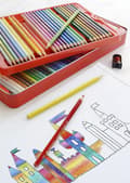 Miniatyrbild 2 av 4: Faber Castell FC-115894 Färgpenna Faber-Castell Castle Sexkantigt metallfodral 60 delar med tillbehör