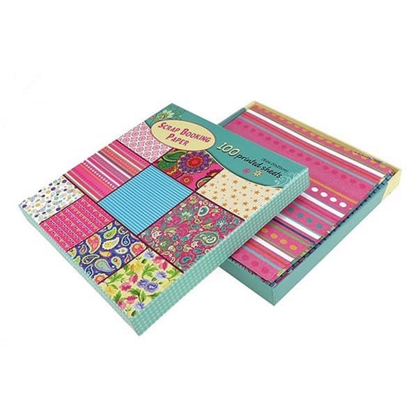 Hantverkspappersset 100 tryckta ark 20x20cm