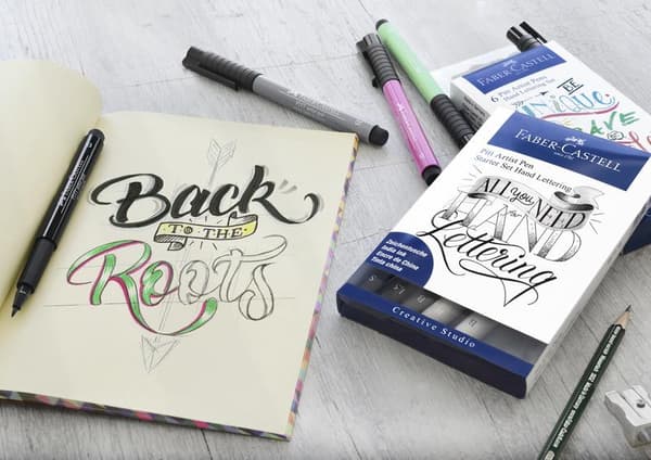Faber Castell FC-267116 Ritpenna Faber-Castell Pitt Artist Pen Handbokstäver I 6-delat fodral