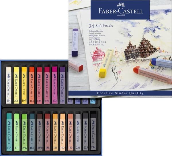 Faber Castell FC-128324 Pastel Chalk Creative Studio Softpastel 24-delt pose