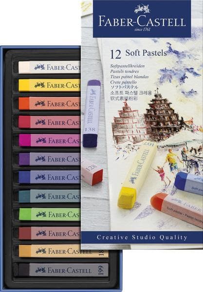 Faber Castell FC-128312 Pastell Chalk Creative Studio Softpastell 12-delat fodral