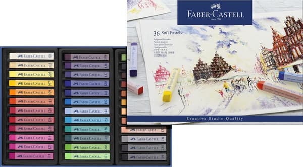 Faber Castell FC-128336 Pastel Chalk Creative Studio Softpastel Penalhus med 36 dele