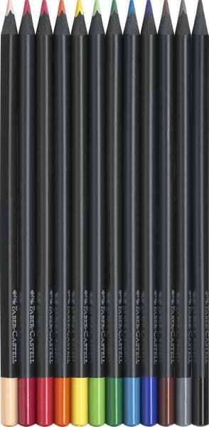 Faber Castell FC-116412 farveblyanter sort udgave i etui 12 stk.