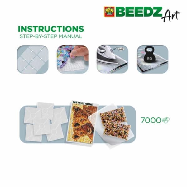 SES Creative Beedz Art Fuse Beads Løveunger 30x45,5 cm 7000 stk.