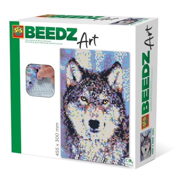 SES Creative Beedz Art Fuse Helmet Wolf 45,5x30 cm 7000 kpl