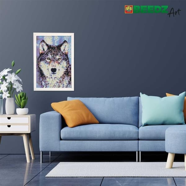 SES Creative Beedz Art Fuse Helmet Wolf 45,5x30 cm 7000 kpl