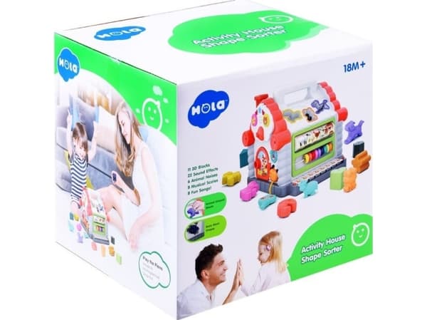 HOLA interaktiva hus sorteringsblock djur ZA3518