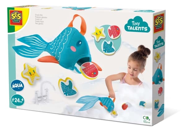 SES Creative Tiny Talents Snack fish, Badedyr, Gutt/Jente, 2 år, Flerfarget