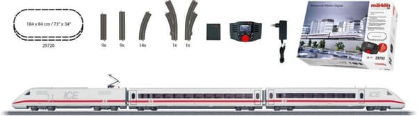 Märklin ICE 2 - HO (1:87) - Dreng/pige - Sort - Rød - Hvid - AC (29792)