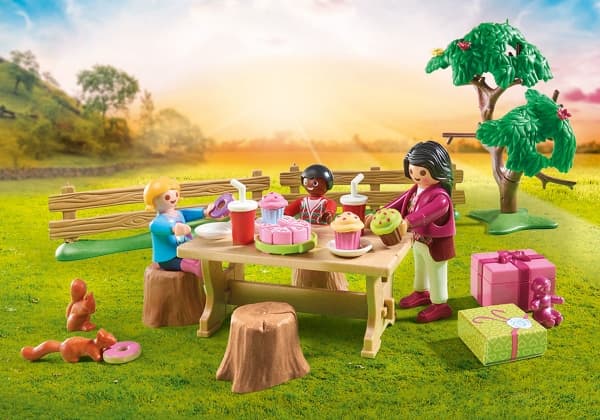 Playset Playmobil vakarėlio dekoravimas su poniais