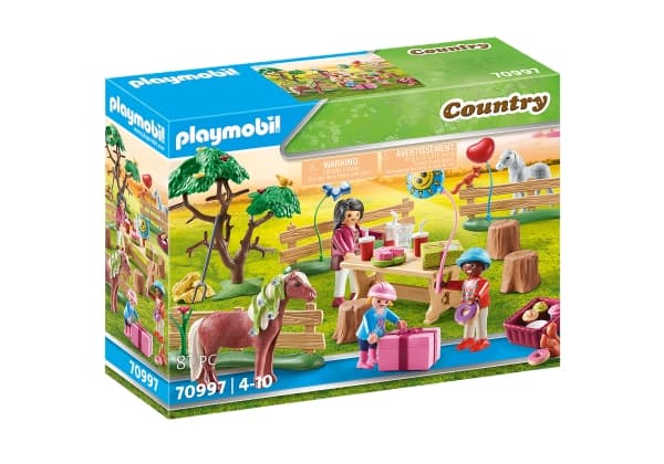 Playset Playmobil vakarėlio dekoravimas su poniais