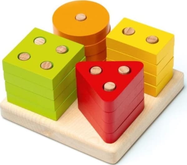 Cubika Puinen lajittelija geometriset luvut neliö 18m+ Cubika