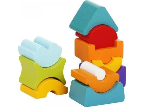 Balancing curved tower wooden toy LD-9 12862 Cubika