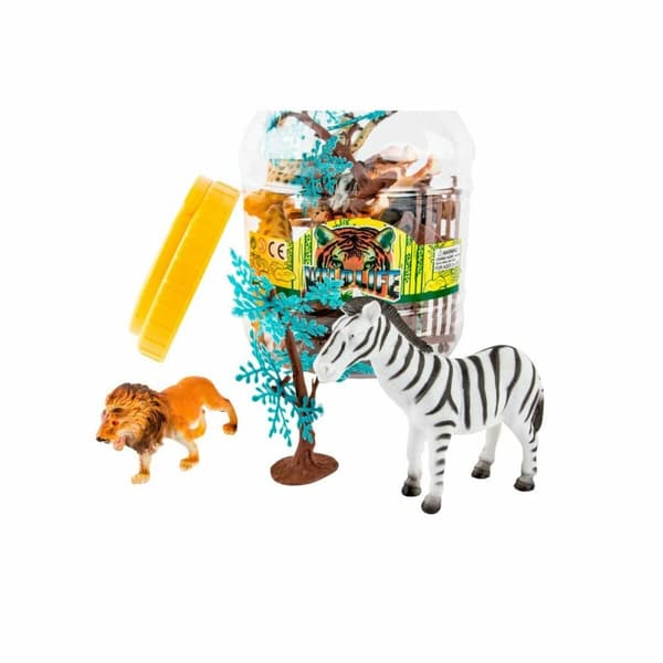 Dyrefigurer DKD Home Decor PVC Aluminium (2 enheder)