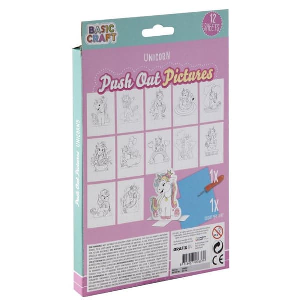 Basic Craft PushOut Pictures Unicorn