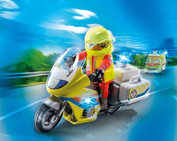 Playmobil City Life Emergency Doctor Motorcykel med blinkande ljus (71205)