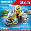Miniatyrbild 7 av 8: Playmobil City Life Emergency Doctor Motorcykel med blinkande ljus (71205)