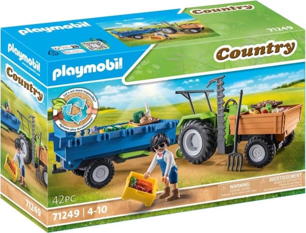 Playmobil landtraktor med trailer (71249)